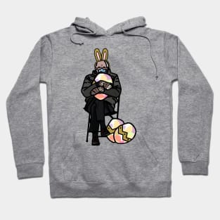 Happy Easter Bunny Ears on Funny Bernie Sanders Hoodie